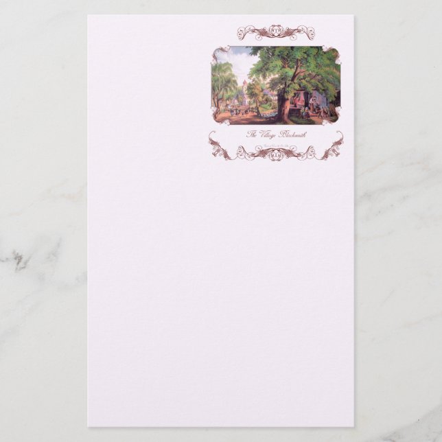 Village Blacksmith Stationery Briefpapier (Vorderseite)