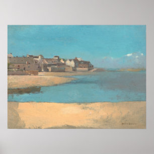 Village by Sea - Odilon Redon Feine Kunst Poster