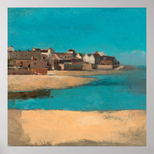 Village by the Sea in Brittany by Odilon Redon Poster