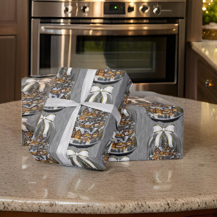 Village Christmas Snow Globe Geschenkpapier