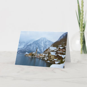 Village Hallstatt am See - Salzburg Österreich Feiertagskarte