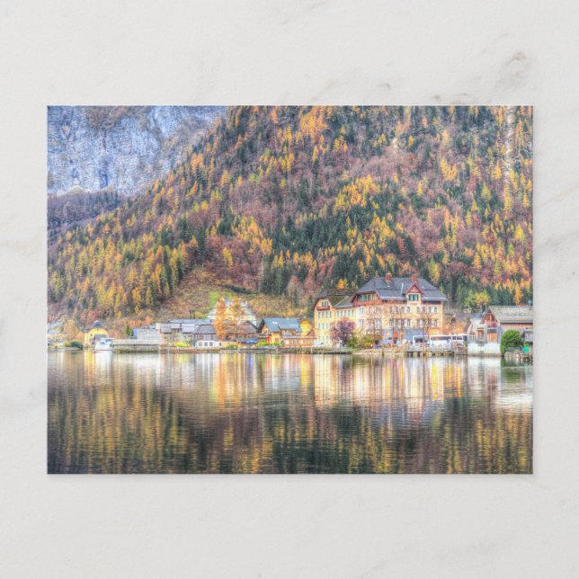 Village Hallstätter See Postkarte (Vorderseite)