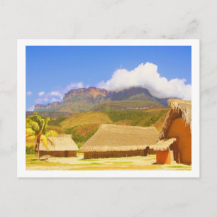 Village Huts Venezuela Jungle Landschaft Postkarte