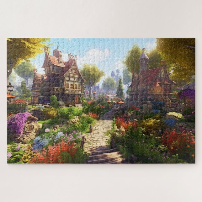 Village Ilustration Puzzle (Horizontal)