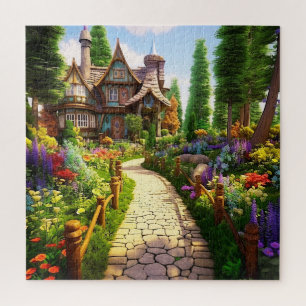 Village Spring Illustration Puzzle