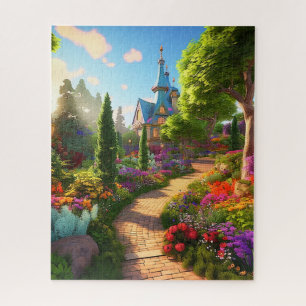 Village Spring Illustration Puzzle