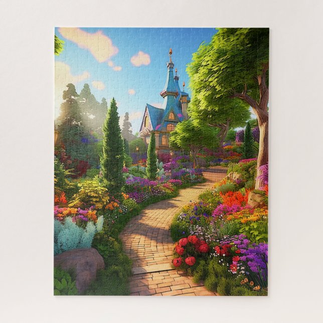 Village Spring Illustration Puzzle (Vertikal)