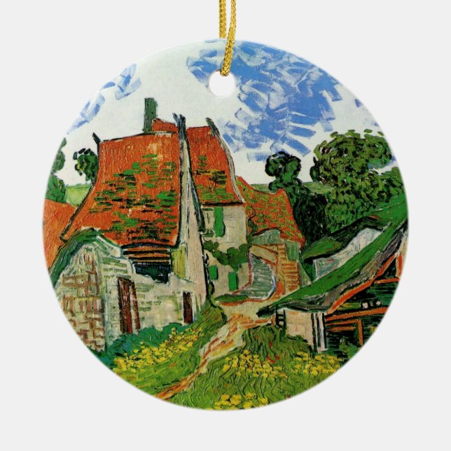 Village Street by Vincent van Gogh Keramik Ornament (Vorne)