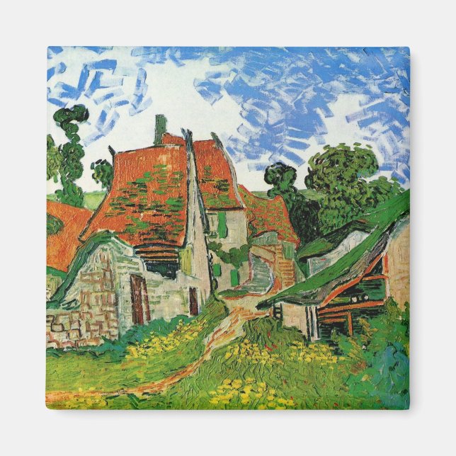 Village Street by Vincent van Gogh Magnet (Vorne)