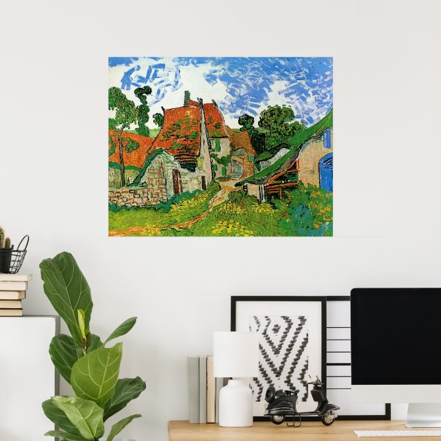 Village Street by Vincent van Gogh Poster (Heimbüro)