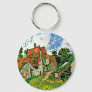 Village Street in Auvers von Vincent Van Gogh Schlüsselanhänger