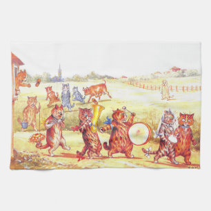 Village Wedding Cats von Louis Wain Geschirrtuch