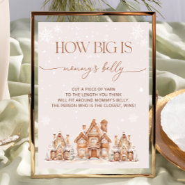 Village Winter Holiday Wie groß ist Mama's Bauch Poster