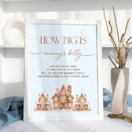 Village Winter Holiday Wie groß ist Mama's Bauch Poster