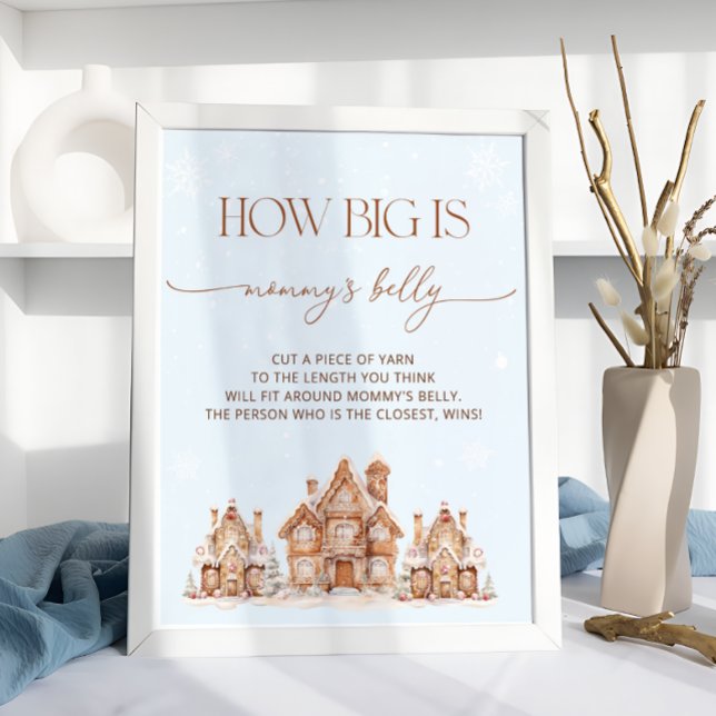 Village Winter Holiday Wie groß ist Mama's Bauch Poster (Von Creator hochgeladen)