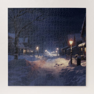 Village Winter Night Puzzle