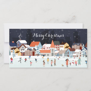 Village Winterweihnachtszene mit Foto