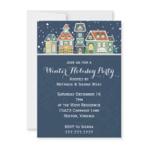 Village Zuhause Winterschneeszene-Feier