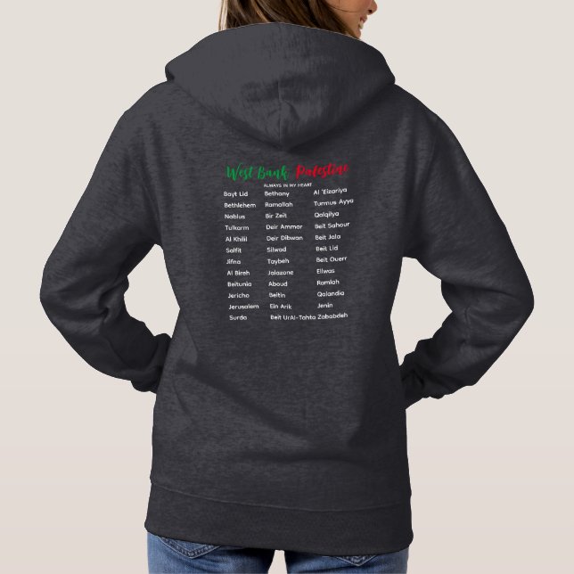 Villages und Cities Adult Hoodie im Westjordanland (Rückseite)