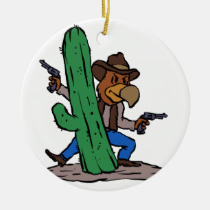 Villain Hawk Cartoon  Hintergrundfarbe Keramik Ornament