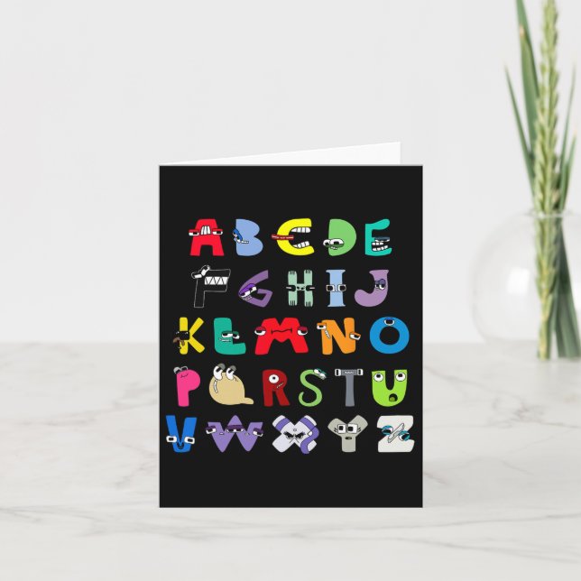 Villain Letter Abc Learning Boys Matching Evil Alp Karte (Vorderseite)