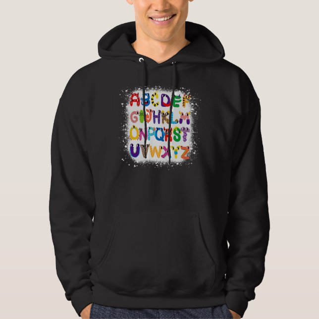 Villain Letter Abcs Bleached Boys Evil Alphabets B Hoodie (Vorderseite)