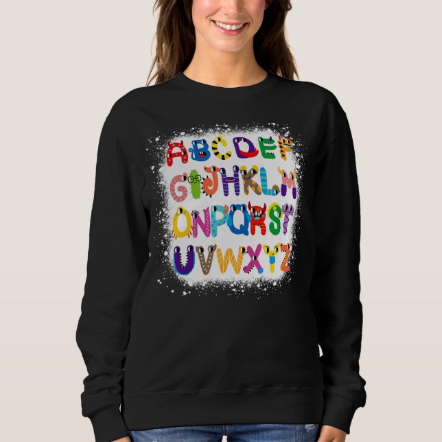 Villain Letter Abcs Bleached Boys Evil Alphabets B Sweatshirt (Vorderseite)