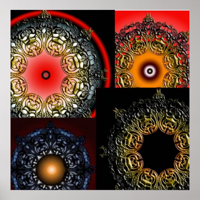 Villain Mandala Collage Poster (Vorne)