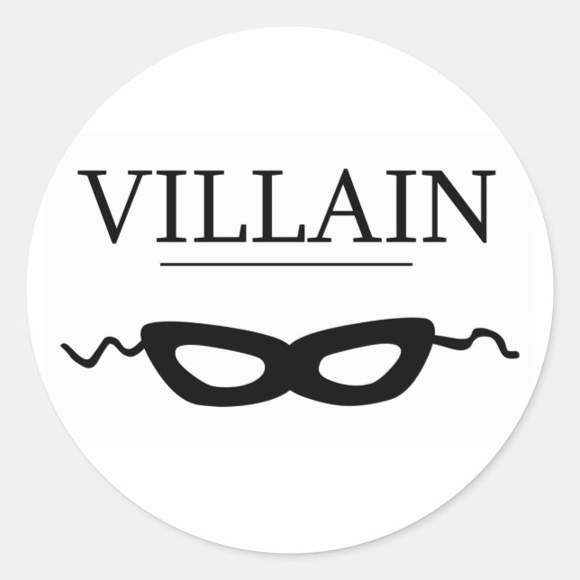 Villain Runder Aufkleber (Vorderseite)