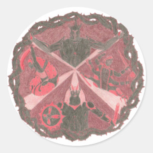 Villains Emblem "Weg eines Helden" Runder Aufkleber