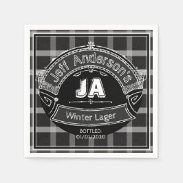 Villard Briefmarke Matching Untersetzer auf karier Serviette