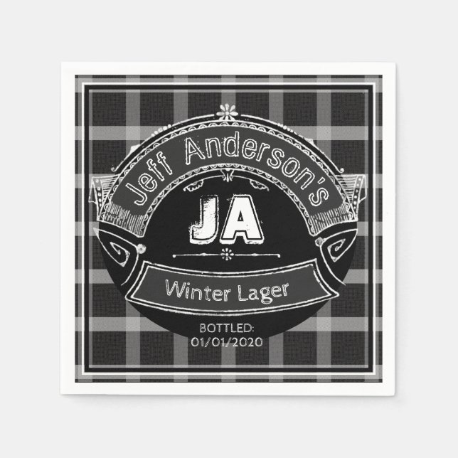 Villard Briefmarke Matching Untersetzer auf karier Serviette (Vorderseite)