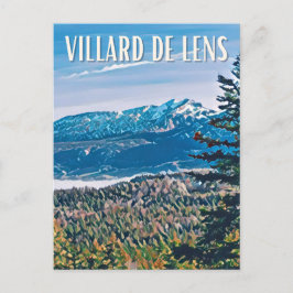 Villard-de-Lens Skistation Postkarte