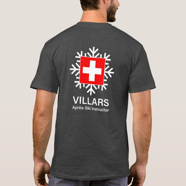 Villars Apres-Ski Instructor Schweiz T-Shirt (Rückseite)