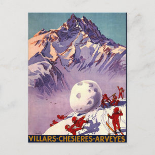 Villars Chesieres Arveyes Postkarte