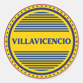 Villavicencio City Pride Emblem Colombian Identity Runder Aufkleber