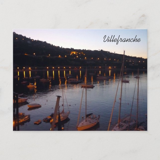 Villefranche Hafen Postkarte (Vorderseite)