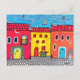 Villen am Meer Postkarte