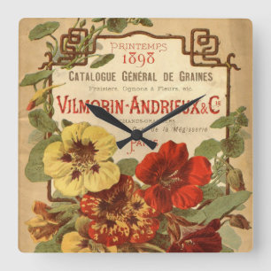 Vilmorin-Andrieux & Co. Seed Catalogue Ad Quadratische Wanduhr