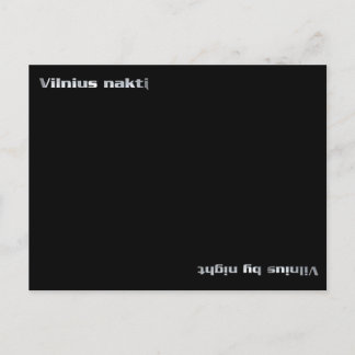 Vilnius by night / Vilnius naktį Postkarte