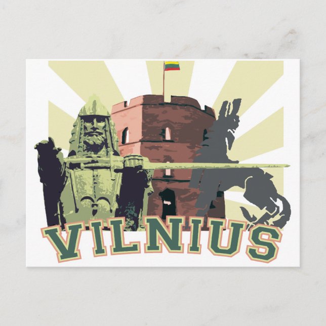 VILNIUS (Hauptstadt Litauen) Postkarte (Vorderseite)