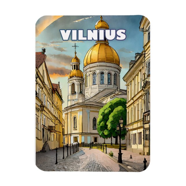 Vilnius, Herz unter Litauen Magnet (Vertikal)