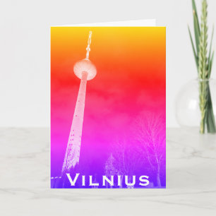 Vilnius, Litauen Fernsehturm (Sowjetische Architek Karte