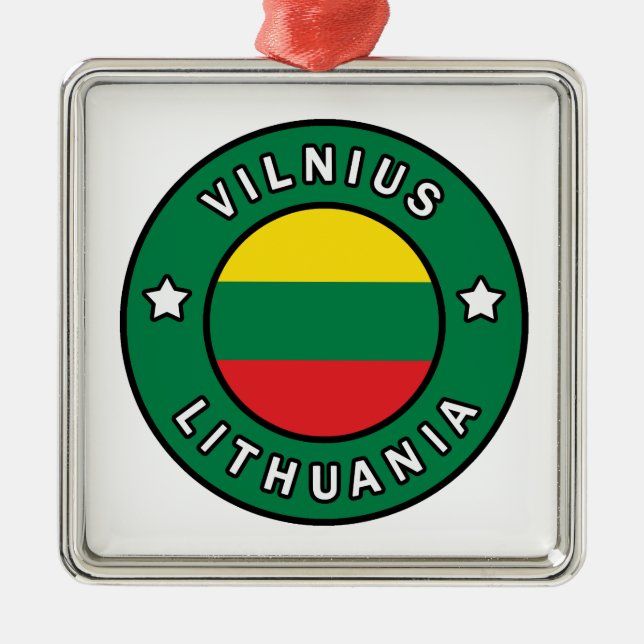 Vilnius Litauen Ornament Aus Metall (Vorne)