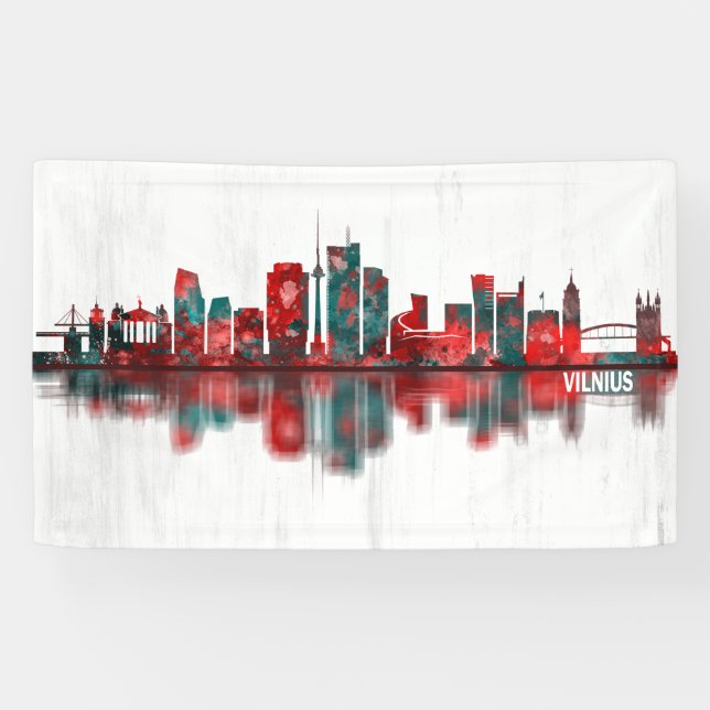 Vilnius Litauen Skyline Banner (Horizontal)