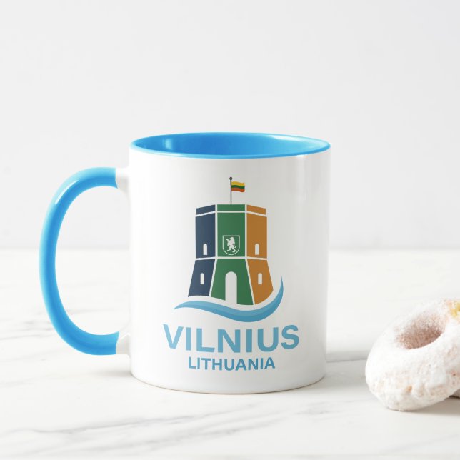 Vilnius Lithuania Tasse (Mit Donut)