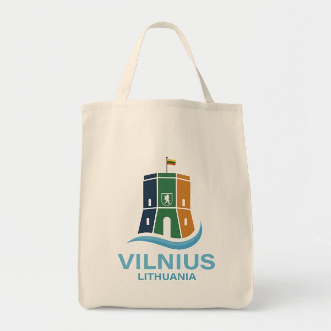 Vilnius Lithuania Tragetasche (Vorne)
