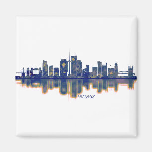 Vilnius Skyline Magnet