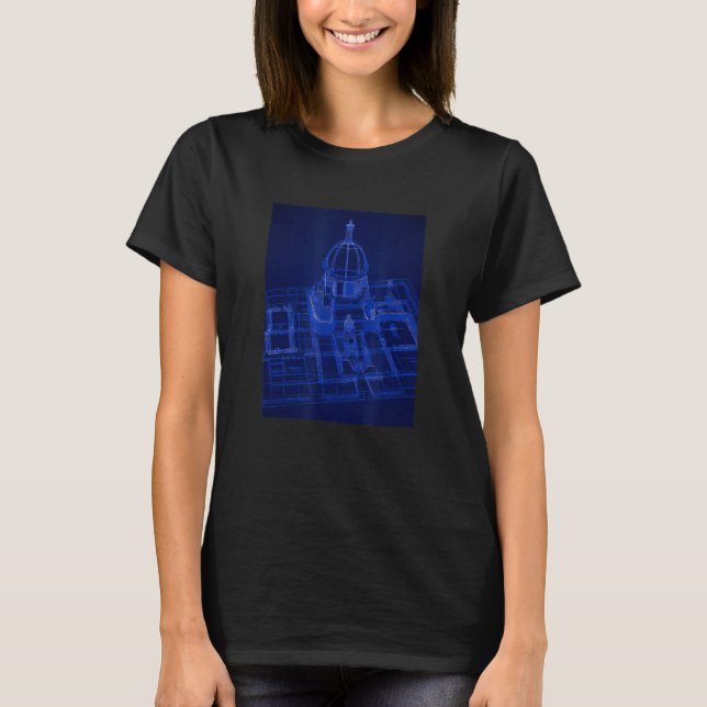 Vimana Blueprints Antikes Indien Tempel Ancient As T-Shirt (Vorderseite)