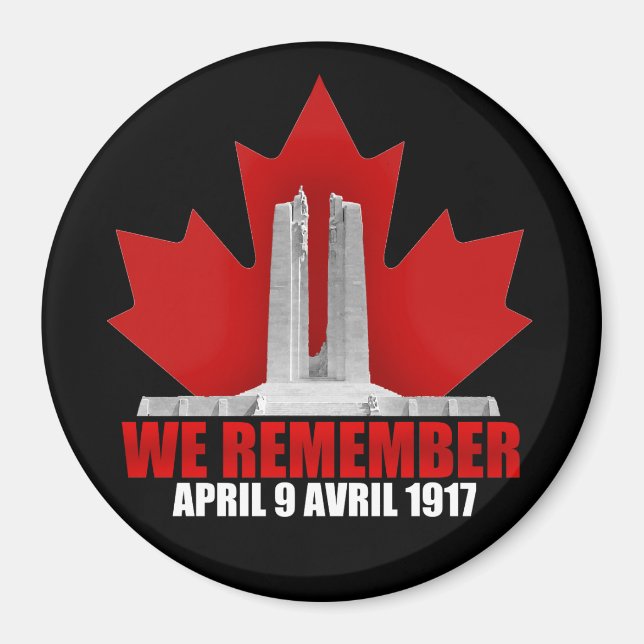 Vimy Ridge, an die wir uns erinnern Magnet (Vorne)
